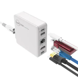 65 Вт GaN Power hub EU/UK/US Plug Type-C быстрое зарядное устройство адаптер для путешествий мини-размер GaN USB C зарядное устройство 65 Вт с 4K @ 30 для ноутбука MacBook