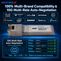 Transceiver SFP+ RJ45 Cuivre 10GBASE-T Compatible MSA, Vente Directe Usine, Livraison Rapide, Faible MOQ, Commande d'Échantillon