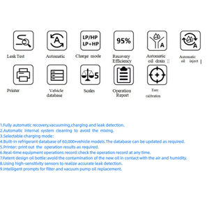 AC49 Dupla Utilização Refrigerante R134a/1234yf Máquina De Enchimento Totalmente Automático AC Recuperação Máquina Detecção De Vazamento/Vácuo/Injeção De Óleo - Product Image 4