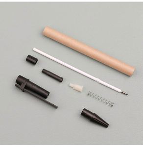 Stylos à bille rétractables en bambou personnalisés, durables, pointe moyenne, encre noire, stylos à clic pour journalisation, écriture et fournitures de bureau - Product Image 4