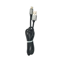 Kabel Pengisi Daya Multifungsi 3A Nylon Braided 1m Fast Quick Charging Micro-USB Aluminium Alloy untuk Tablet dan Ponsel
