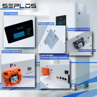 Système de stockage d'énergie domestique hybride vertical intelligent Seplos EU Stock pour pack LiFePO4 Mason 280 48V avec BMS intégré et batterie de secours solaire