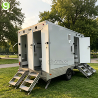 Goeasy – Remorque WC portable écologique 4 stations avec douche et climatisation pour usage extérieur