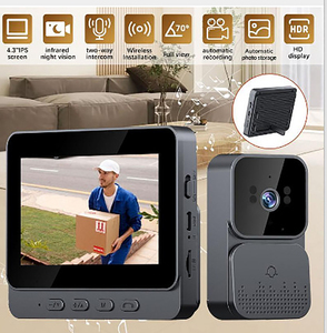 Videoportero Inteligente Inalámbrico con Pantalla IPS de 4.3 Pulgadas, Visión Nocturna Infrarroja, Grabación Automática y Audio Bidireccional, Gran Venta - Product Image 5