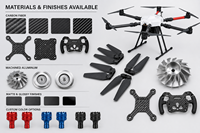 Accessoires de drone usinés sur mesure par CNC, pièces d'insertion de formes spéciales, OEM ODM, faible MOQ, solution de conception gratuite