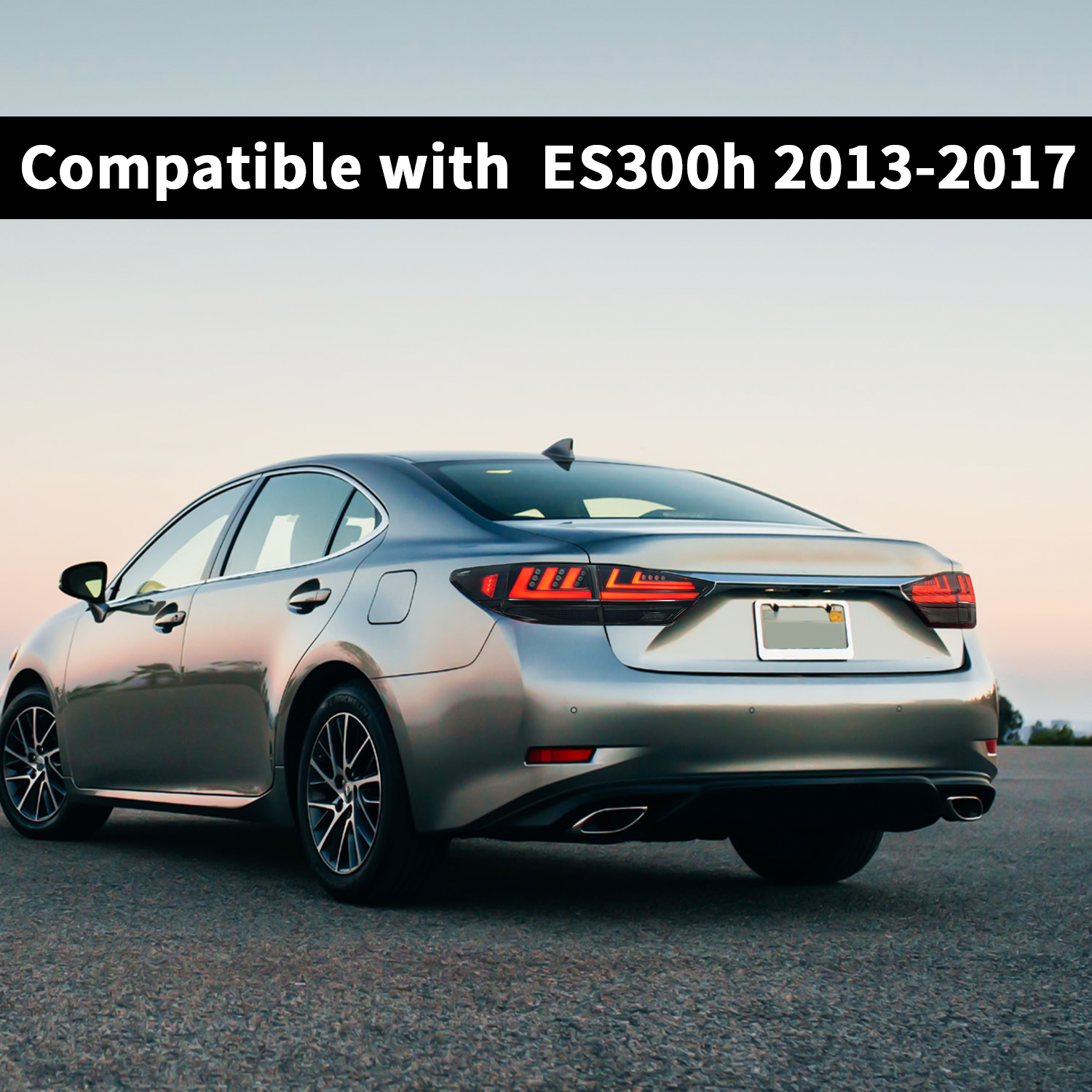 レクサスES 300h ES350 XV60用の古風なフルLEDテールランプ2013-2018