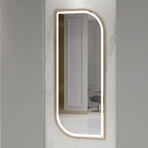 2024 JIYOU Barbershop grand miroir <span class=keywords><strong>filet</strong></span> <span class=keywords><strong>de</strong></span> <span class=keywords><strong>coiffeur</strong></span> rouge miroir suspendu raccord tenture murale miroir pleine longueur - Product Image 4