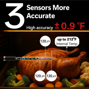 Termómetro Inalámbrico Inteligente con Bluetooth para Carne, con Monitoreo Remoto de 500 Pies, para Asar, Ahumar, Horno, Barbacoa, Rotisserie - Product Image 3