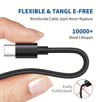 Câble de charge rapide USB Type C 5A 60W pour iPhone 15 Pro Max, câble de données Type-C pour Samsung Galaxy Xiaomi Huawei