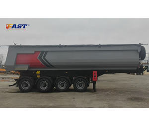 EAST Hydraulic 60 80 tonnes 3 4 essieux remorque à benne basculante arrière 35 40 mètres cubes semi-remorque à benne basculante arrière remorques à vendre - Product Image 2