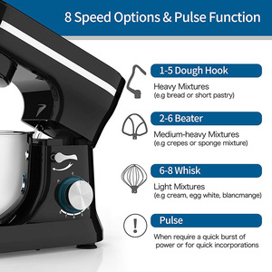 Robot Pâtissier Électrique Professionnel 4,5 L 1000 W pour Boulangerie et Cuisine Domestique – Batteur Mélangeur sur Socle - Product Image 4