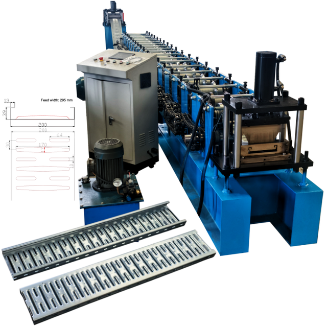 Catwalk Steel Planks Making Roll Forming Machine Commercial and Industrial Ladder Step Stairs Forming Equipment