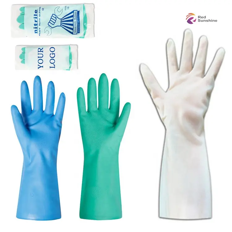 Blue Guantes Cheap Nitrile Gloves Manufacturers Green Nitrile Gloves Industry Chemical Resistant Food Grade GUANT DE NITRILO