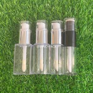 Botella de Plástico PETG Vacía con Bomba de Presión y Aplicador para Base de Maquillaje Líquida, Rubor, Iluminador, Corrector y Loción, Redonda y Cuadrada, de 25/30/35 ml - Product Image 1