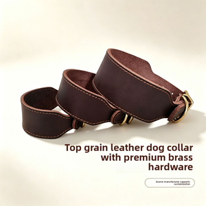 Collar Premium para Perros de Caza, Cuero de Primera Calidad, Ancho, 4.5mm de Grosor, Herrajes de Latón Sólido Hechos a Mano, 8 Colores, Venta al Por Mayor - Product Image 1