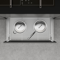 ARTSTEEL Stock 830x467x144MM Organiseurs de tiroirs coulissants écologiques et minimalistes pour ustensiles de cuisine, pour armoire, trois côtés, avec rail de glissement