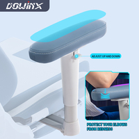 Chaise de bureau ergonomique pour PC Gaming Chaise de bureau en cuir PU à bas prix Chaise d'ordinateur de direction pivotante roulant bleu-blanc