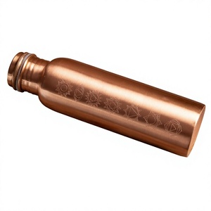 Botella de agua de cobre con diseño de chakras, estilo bohemio, portátil, compacta, para viaje. - Product Image 1