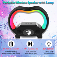 Coloré RGB LED sans fil lampe de bureau haut-parleur à piles Portable usage domestique salon Table de chevet téléphone portable chambre