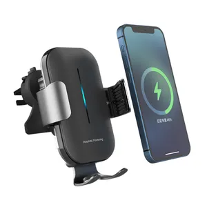 Innovative Products 2024 Coil Induction FOD Auto-alignment 15W Wireless Charger Car Holder