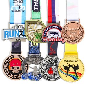 Custom Metal Craft Souvenir Sports 5K Marathon Football Taekwondo Swimming Race Finisher Award Medal Manufacturer for Medals - Product Image 1