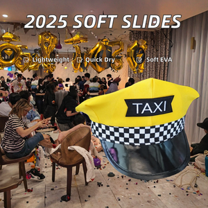 Disfraz de Cosplay Unisex para Adultos, Gorra de Taxi Amarilla para Fiestas, 100% Poliéster Tejido, Bordado a Máquina, Cuatro Estaciones - Product Image 2