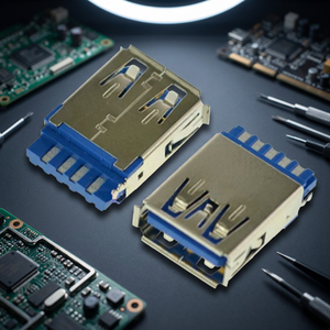 อะแดปเตอร์เชื่อมต่อ USB 3.0 ความเร็วสูง แบบตัวเมีย ยี่ห้อ Ariba Technology สำหรับบัดกรี ตัวเชื่อมต่อแบบตั้งตรง  หน้าสัมผัสเคลือบดีบุก  ตัวเรือน PBT  มาตรฐาน UL94V-0 ป้องกันไฟลุก - Product Image 3