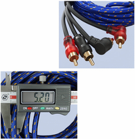 Kabel RCA 2 Saluran 1m 2m 3m 5m 6m, Konektor Stereo Audio Male to Male, Kabel Audio Mobil