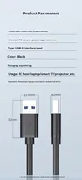 Kabel Data Tembaga Dua Arah USB 3.0 USB A Male ke USB A Male untuk Enclosure Hard Drive Mobile