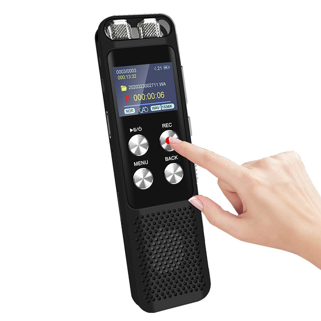 Aomago Noise Reduction Sound Recording Device 48GB Large Memory Digital Voice Recorder Dictaphone MP3 Player