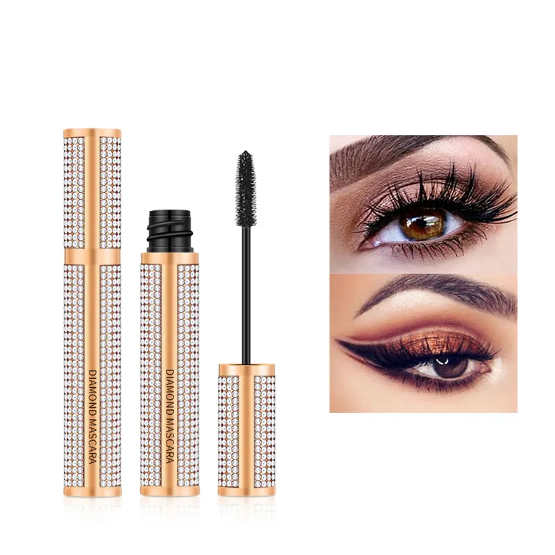 Custom Mascara Waterproof 4D Silk Fiber Curling Volume Lashes Thick Lengthening Eyelash Private Label High Quality Mascara