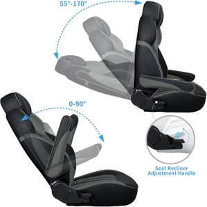 كرسي كابتن من الجلد الصناعي المقاوم للماء وسادة للمقعد القطني من الفوم الذاكرة بشكل مستطيل يدويًا قابلة للتخصيص - Product Image 3