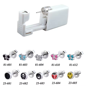 Nouvelle unité de perçage d'oreille stérile jetable pour bébé oreille <span class=keywords><strong>Tragus</strong></span> Piercing pistolet petits enfants pas de douleur perceur outil Machine Kit goujon - Product Image 1