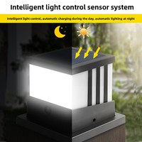 Lampe solaire pour poteau, étanche IP65, LED, pour poteau de clôture 4x4 5x5, lampe de colonne de jardin extérieur, lampe de portail
