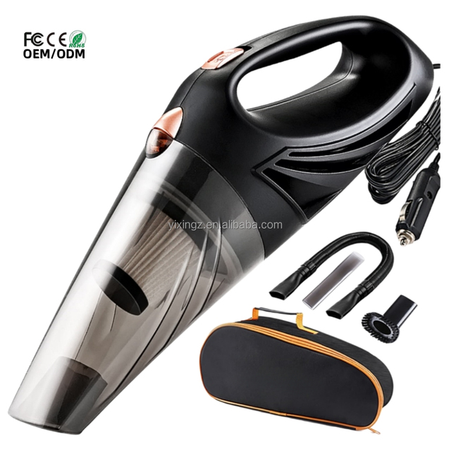 12V Handheld Portable Car Vacuum Cleaner 6000Pa High Suction Wet/Dry with Cigarette Lighter Plug for Auto Interior Cleaning