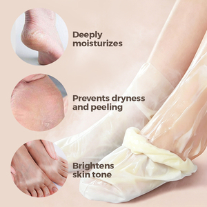 Masque de spa pour les pieds auto-chauffant au gingembre et à l'armoise avec logo personnalisé, <span class=keywords><strong>chaussettes</strong></span> de soin des pieds <span class=keywords><strong>chaudes</strong></span>, exfoliantes et hydratantes - Product Image 4