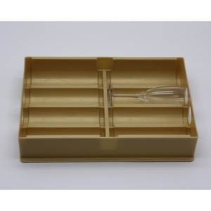 Separador de Copas de Vino Acrílico Color Champán con Estructura Resistente, Separador de Vasos de Plástico Reutilizable para Catering de Aerolíneas, Banquetes - Product Image 1