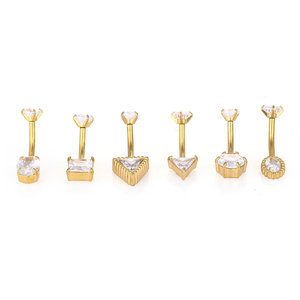 14G Stainless Steel <strong>Belly</strong> Button Rings Hypoallergenic Navel Piercing Jewelry Sexy Body Piercing Ombligo for Women - Product Image 3