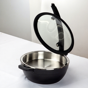 Réchaud <span class=keywords><strong>de</strong></span> buffet professionnel en acier inoxydable avec couvercle, capacité <span class=keywords><strong>de</strong></span> 6 L, pour hôtels, restaurants, banquets, événements <span class=keywords><strong>de</strong></span> restauration - Product Image 1