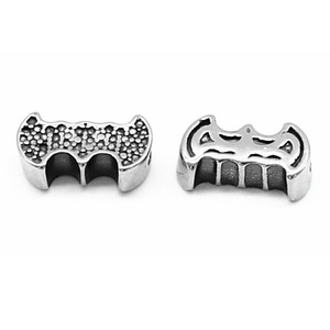 Yunnique – perles d'espacement en forme de chauve-souris en acier inoxydable, pour la fabrication de bracelets, perles irrégulières en vrac, accessoires de bijoux GZY-316-105 - Product Image 4