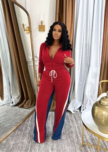 PASUXI <span class=keywords><strong>Tuta</strong></span> da Jogging Personalizzata in Tinta Unita con Zip, Completo Sportivo da Donna 2 Pezzi con Pantaloni e Legging da Allenamento - Product Image 4