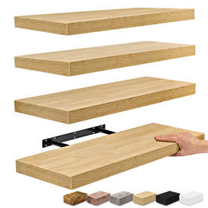 Étagères flottantes en bois massif pour montage mural, décoration intérieure, étagère de <span class=keywords><strong>cuisine</strong></span>, service OEM, faible MOQ - Product Image 1