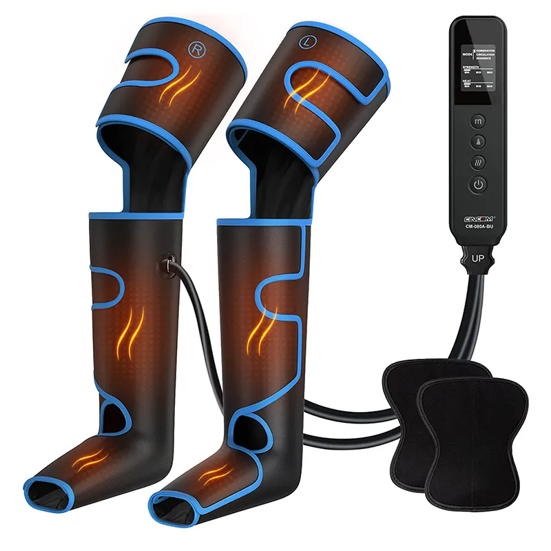 CINCOM Full Leg Massager with Heat Air Compression Leg Massager for Circulation Calf and Leg Massager