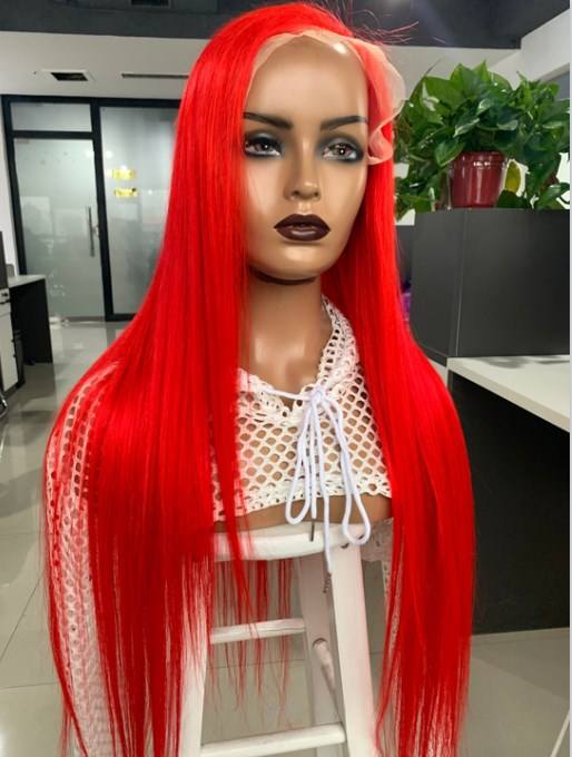 Full Red Human Hair Wigs