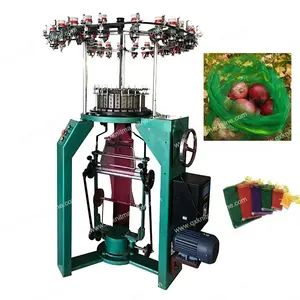 Saco de malha plástica que forma a máquina de tricô para sacos de frutas, saco de malha para legumes