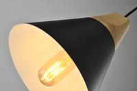 Lampe suspendue en bois personnalisée, blanche et noire, pour îlot de cuisine, salle à manger et bar à café, éclairage décoratif réglable