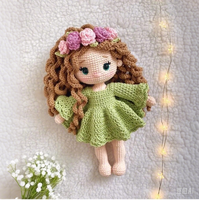 Kaiyue-Poupée tricotée au crochet personnalisée, adorable poupée pour fille, jouet pour pépinière, jouet doux pour bébé