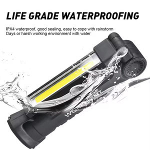 Magnetic light-emitting diode flashlight USB <b>charging</b> 5-mode flashlight hook light work inspection light belt - Product Image 5