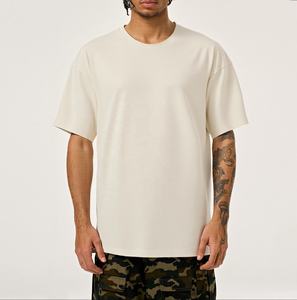 T-shirts Boxy à Épaules Tombantes Tendance – Essentiels d'Été – T-shirt Uni en Coton Lourd de Haute Qualité – T-shirt Oversize Vierge pour Homme - Product Image 1