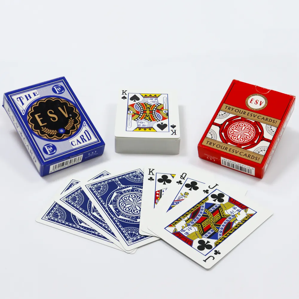 卸売ESVドイツブラックコアペーパーカジノポーカーカード工場印刷耐久性のあるカジノトランプエンターテインメントゲーム大人用